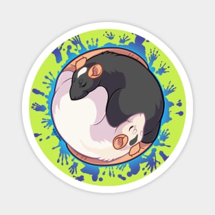 Yin Yang Rats Magnet